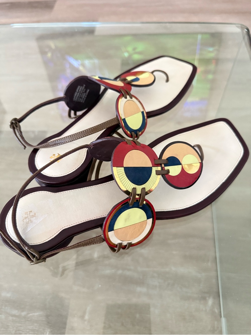 TORY BURCH ‘Marquetry Disk Sandal’ - Picture 5 of 6